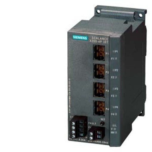 SCALANCE X2004P IRT managed Layer 2 switch 4x POF SC RJ