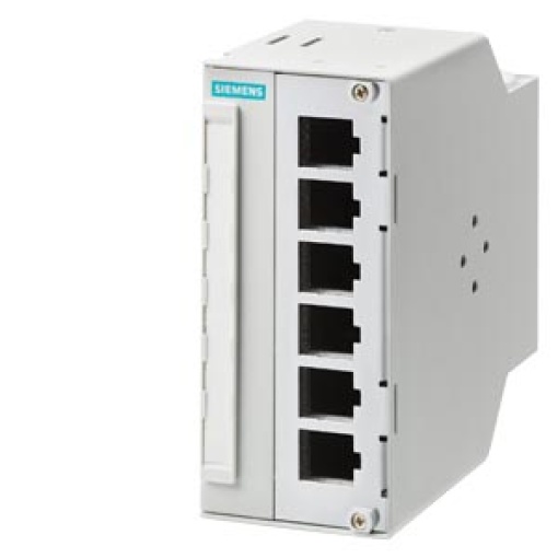 Cu  FO Modular Outlet up to 6 IE RJ45 Keystone  FO LC Coupler on DIN rail