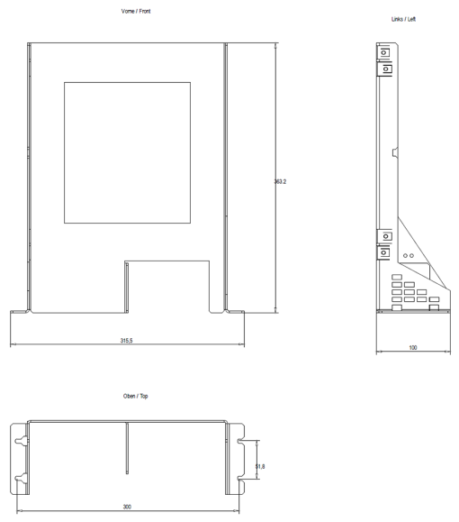 SIMATIC IPC Portrait installation kit Front For IPC627