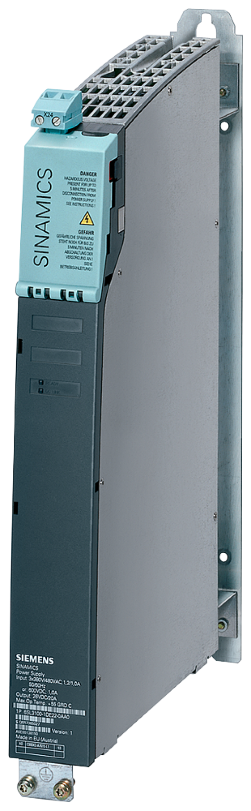 SINAMICS CONTROL SUPPLY MODULE INPUT 600 V DC3PH 380480 V 5060 HZ OUTPU