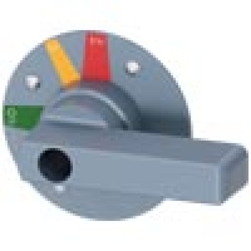 Supplementary handle for door mounted rotary operator standard accessory fo