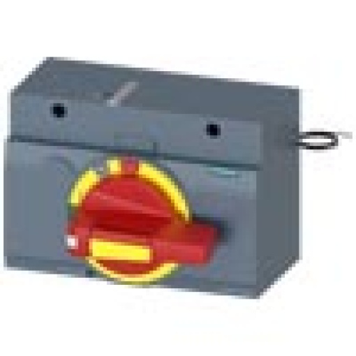 Front mounted rotary operator EMERG. OFF IEC IP3040 24V DC illumination kit ...