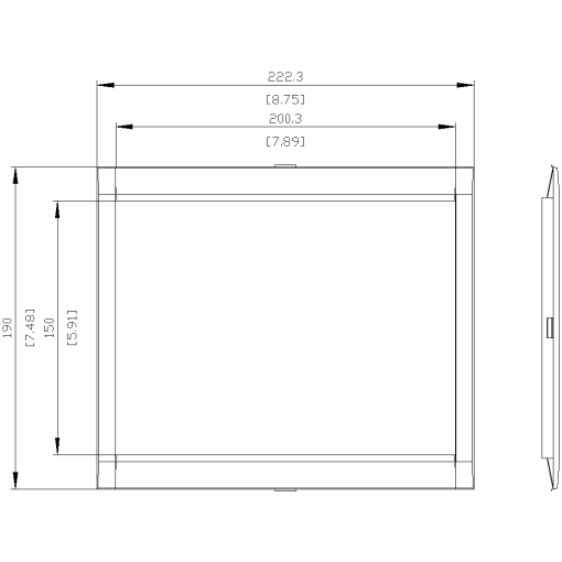 Cover frame 2003 X 1508 mm W x H accessory for circuit breaker 3pole
