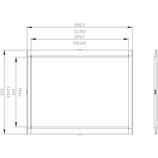 Cover frame 2703 X 1508 mm W x H accessory for circuit breaker 4pole