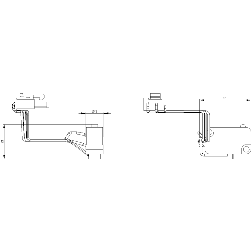 Spring charged signaling switch S21 standard contact 400 V AC accessory