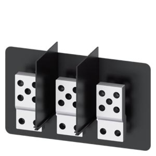 Front broadened main terminal pieces for mounting on front terminal