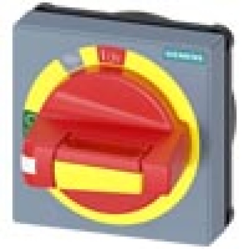 Handle with masking plate EMERGENCY STOP without tolerance compensation with 