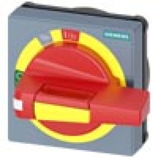 Handle with masking plate EMERGENCY STOP without tolerance compensation with 
