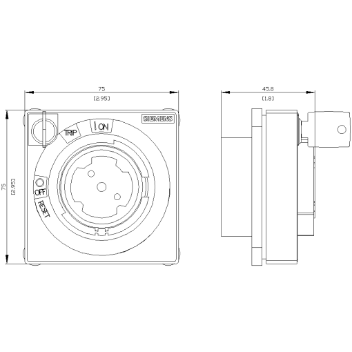 KABA cylinder lock with masking plate EMERGENCY STOP with door opening posit
