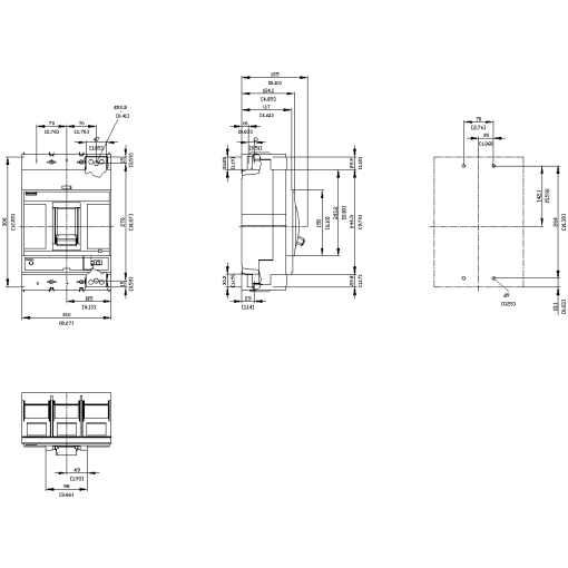 Circuit breaker 3VA5 UL frame 800 breaking capacity class C 100 kA  480 V 2