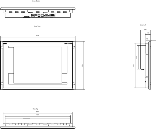 SIMATIC IPC Flat Panel 15" Touch, 24 V DC