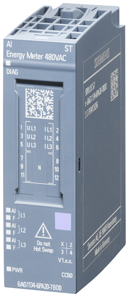 SIPLUS ET 200SP AI Energy Meter 480VAC ST 40  70 C with conformal coati