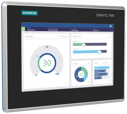 SIMATIC HMI MTP700 Unified Comfort Hygienic hygienic IP69 FDA shatter prote