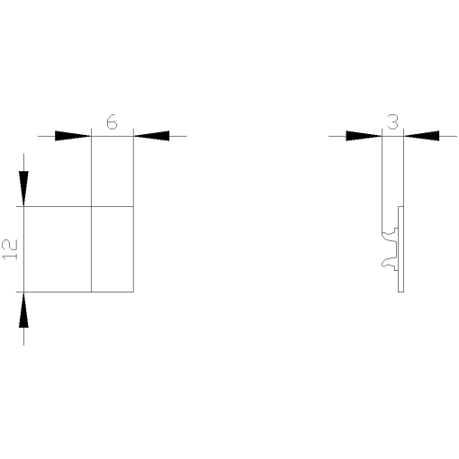 Clipon label 6 x 12 mm