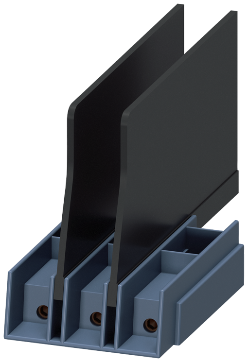 Terminal block with phase barriers for circuit breaker S3