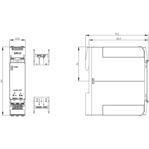 Coupling relay in industrial enclosure 2 CO 24240 V ACDC screw terminal
