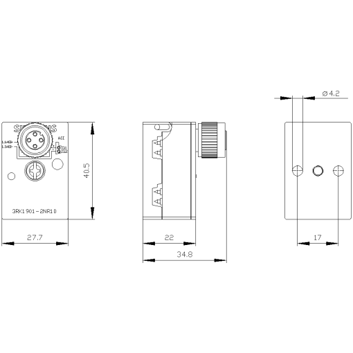 ASInterface M12 branch UASI without Uaux with M12 socket IP676869K max