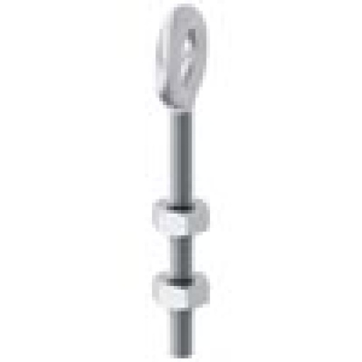 Lifting eyebolt M6 x50 including 2 nuts, steel, zinc-plated