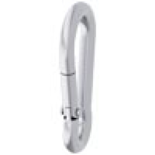 Carabiner hook DIN5299 form C 50mm x 5mm stainless steel packaging as s