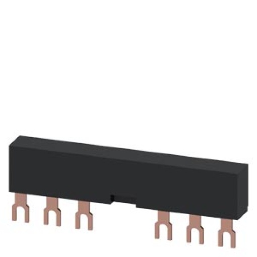 3phase busbars modular spacing 65 mm for 2 switches and accessories fork sha