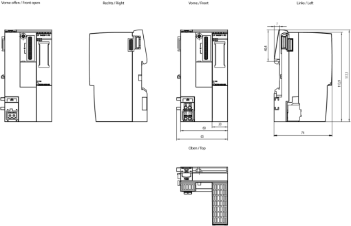 Communications processor CP 1542SP1 IRC connection SIMATIC S7ET 200SP to IE