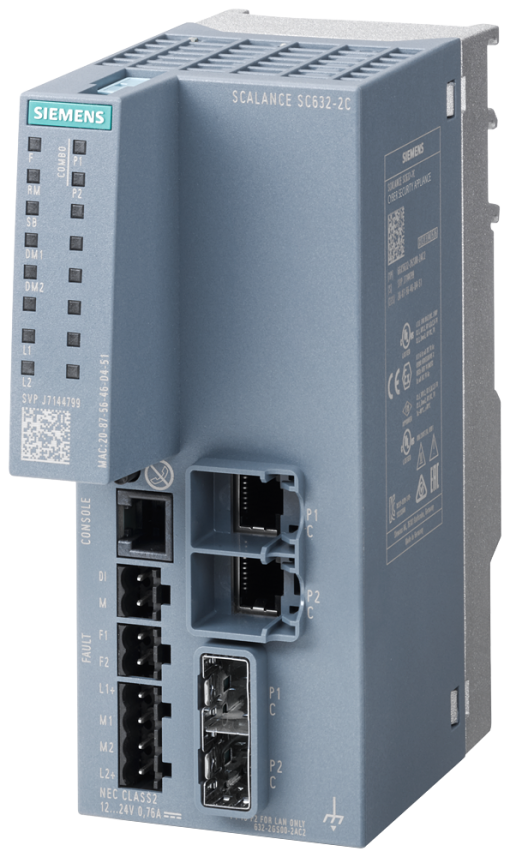 SCALANCE SC6322C Industrial Security Appliance firewall 2x combo