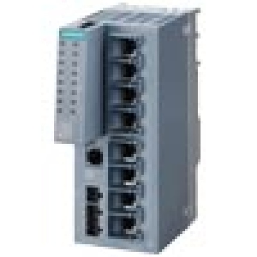 SCALANCE XC208G PoE DC 54 V managed Layer 2 switch 6x RJ45 PoE 2x RJ45