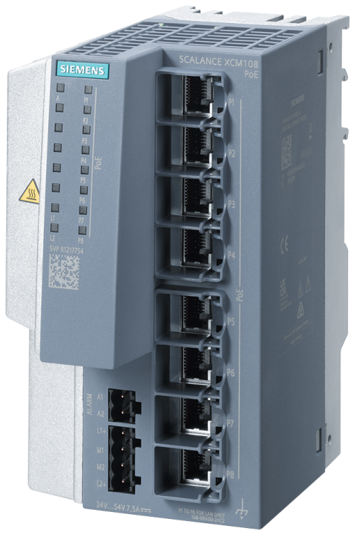 SCALANCE XCM108PoE 8x1001000 Mbits RJ45 PoE unmanaged IE Switch