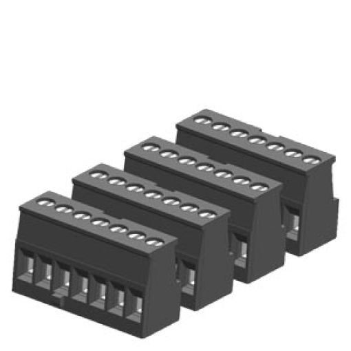 SIMATIC S71200 Tinplated joint block 7 pins keyed left screw PU 4