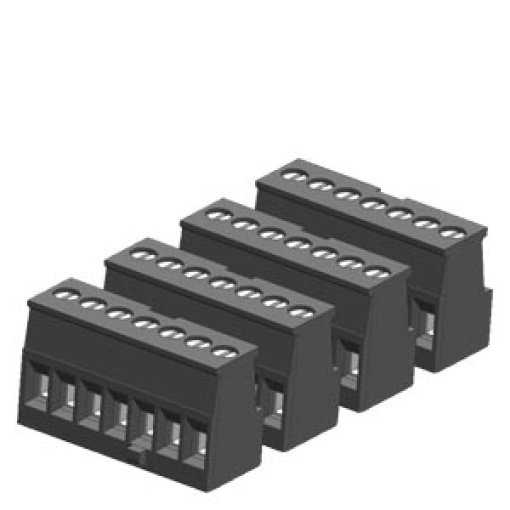 SIMATIC S71200 Tinplated joint block 7 pins keyed right screw PU 4