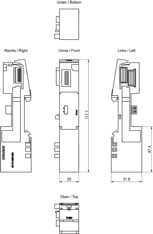 SIMATIC ET 200SP BUSend For station extension via ET connection