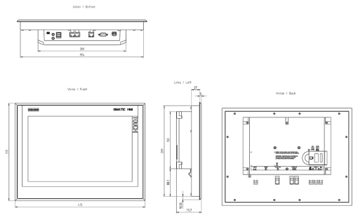 SIMATIC HMI TP1500 Comfort INOX