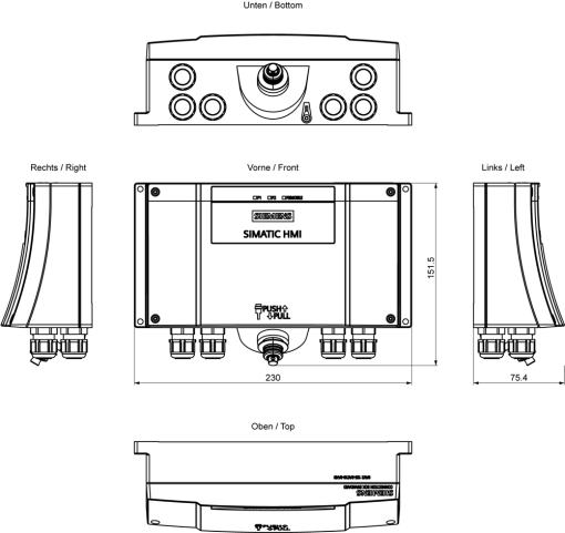 SIMATIC HMI Connection box Standard For Mobile Panels