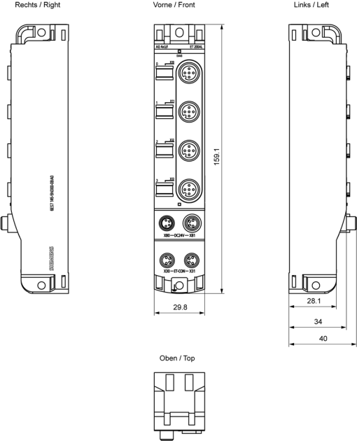 SIMATIC ET 200AL AQ 4xUI 4x M12