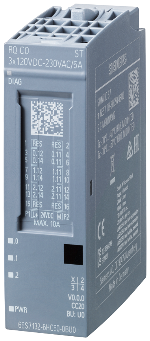 SIMATIC ET 200SP RQ 3x120VDC230VAC5A CO ST changeover contact isolated