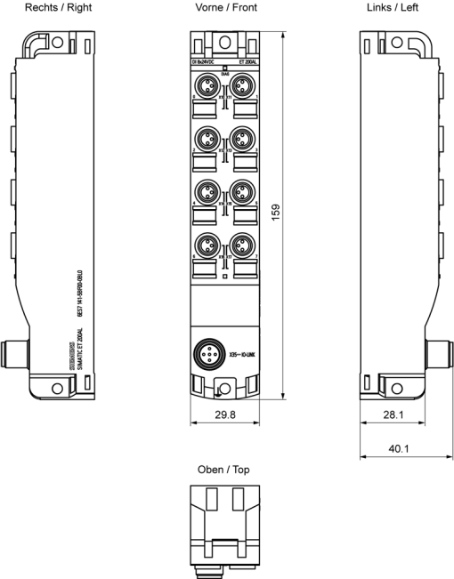 SIMATIC ET 200AL IOLink DI 8x24VDC 8x M8