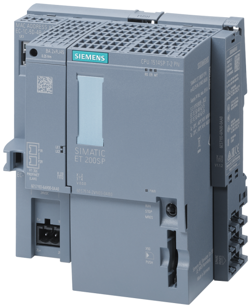 SIMATIC DP CPU 1514SP T2 PN for ET 200SP central processing unit with work