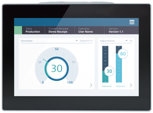SIMATIC HMI MTP1200 Unified Comfort PRO Neutral Front Prepared for support ar