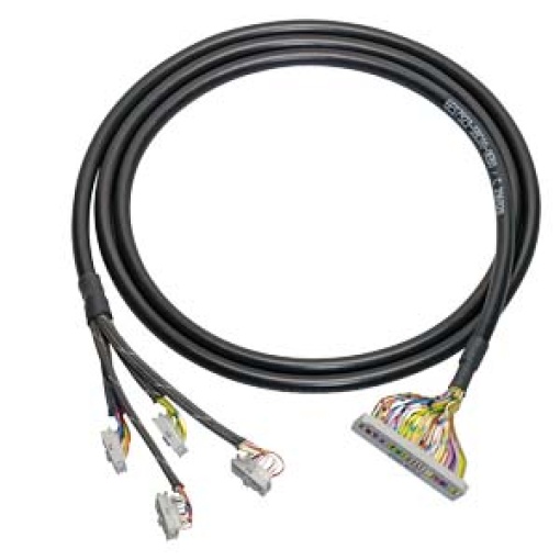 Round cable 50-pin, 4 x 16 pole and 1 x 50 pole with IDC connector, L 2m