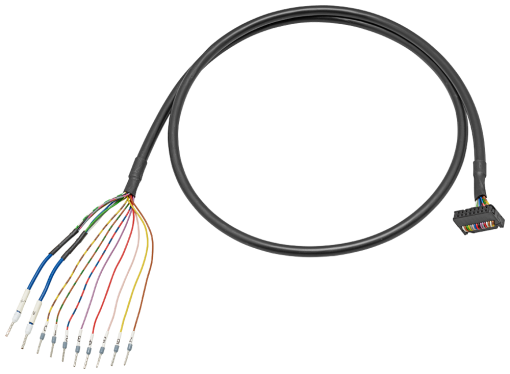 Round cable 16pin assembled unshielded 16pin 1 m