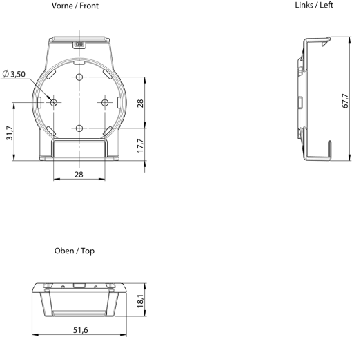 SIMATIC RTLS accessory Clip bracket RTLS transponder RTLS4083T RTLS4040T 51