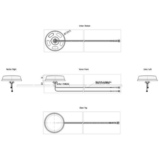 ANT8971NY mobile wireless antenna for public and private 5G4G3G2G mobile 