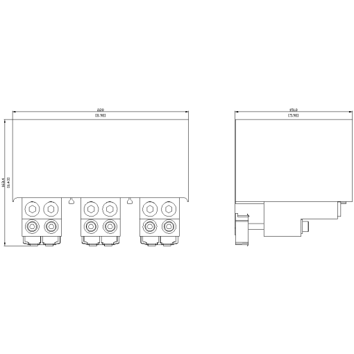Wire connector TA62 4 x 10500 kcmil w control wire volt tapoff for 4 ca
