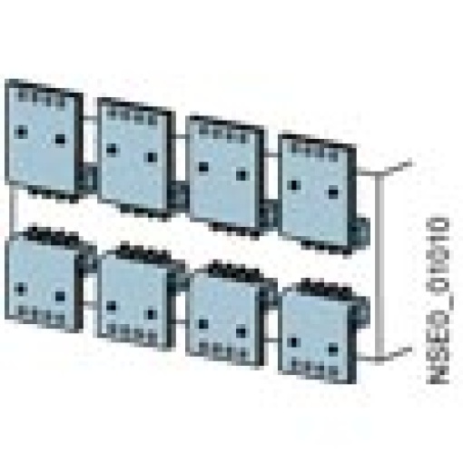 Fixedmounted circuit breaker size I front connections at top single hole u