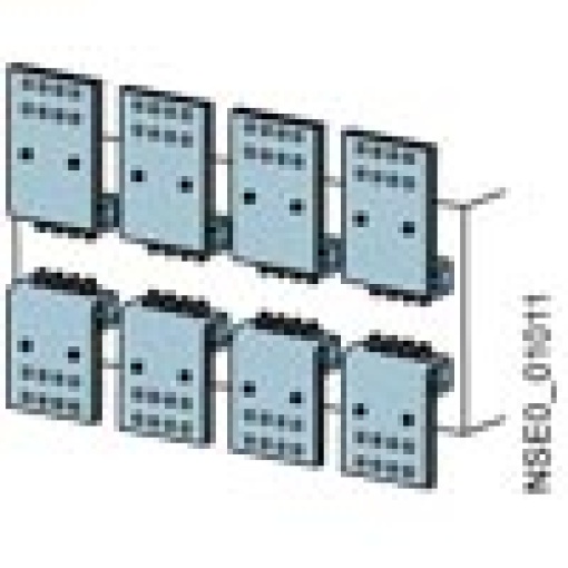 Fixedmounted circuit breaker size I front connections at top double hole u