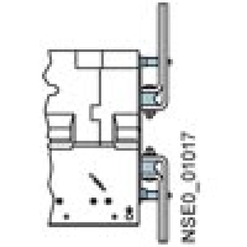 Support for 3 front and DIN connection bars size 3 3pole IEC