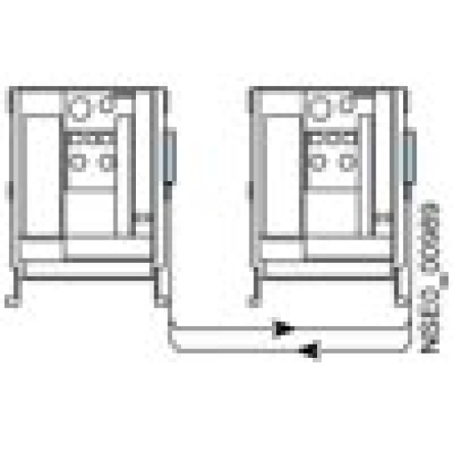 Mutual mechanical interlocking with Bowden cable 2 m for fixedmounted circui