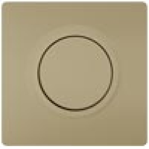 Style Cover plate for dimmer with rotary knob 68x 68 mm malt gold