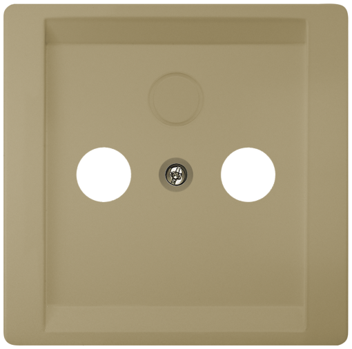 DELTA style cover plate for TVRFSAT 2 and 3hole gold