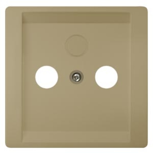 DELTA style cover plate for TVRFSAT 2 and 3hole gold